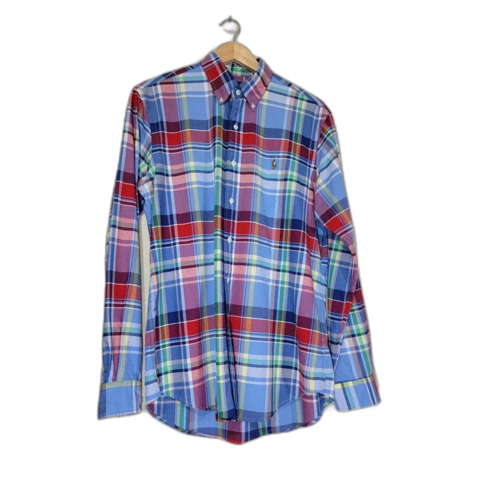 Ralph Lauren Plaid Men's Long Sleeve Button Down Shirt - Medium - Picture 1 of 6